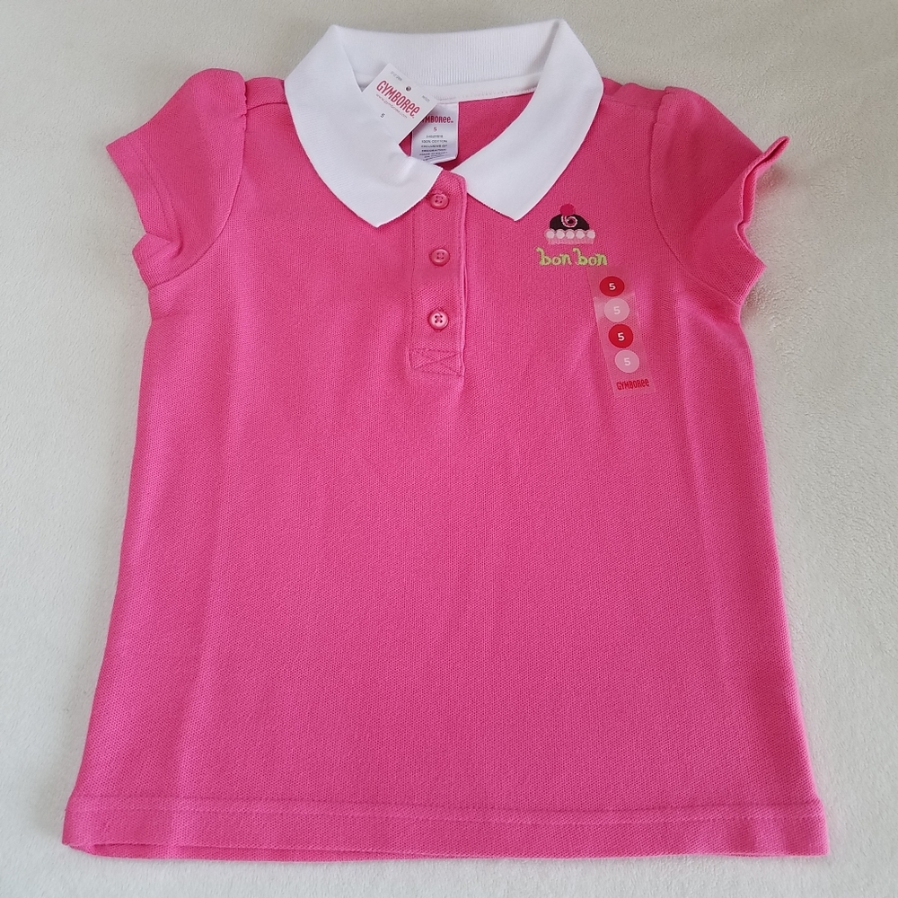 Gymboree Bon Bon Hot Pink Polo shirt Pink Size 5